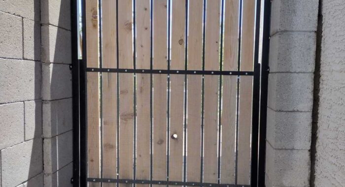 Rattlesnake Fencing on a Side Gate