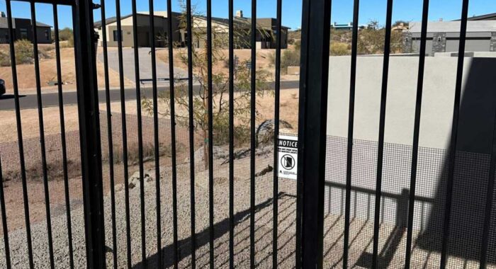 Snake Fence Installed On A Gate